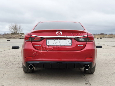 Mazda 6 (13 – 18) диффузор заднего бампера ( с килями)